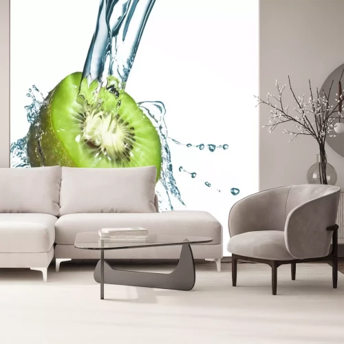 Sticker Kiwi unterm Wasserstrahl