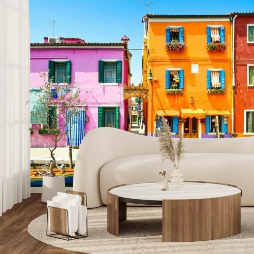 Fotobehang Kleurrijke huurhuizen in Venetië