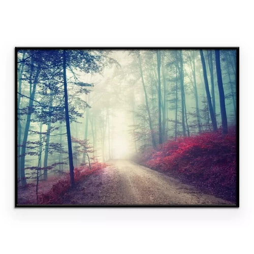 Poster Vintage magische bosweg