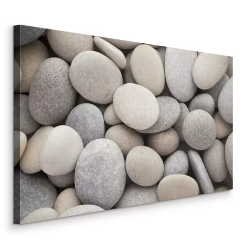 Canvas Watergewassen stenen in gedempte kleuren