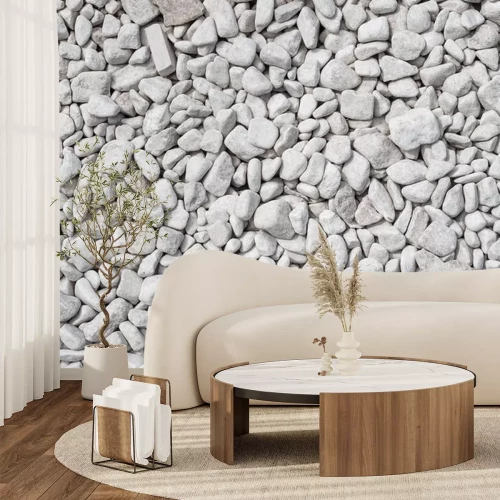 Sticker Witte stenen achtergrond