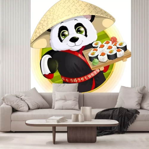 Sticker Panda sushi