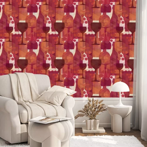 Behang Wijn en drank naadloze patroon achtergrond