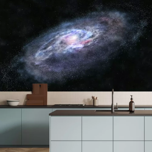 Fotobehang Een sterrenstelsel in de donkere ruimte