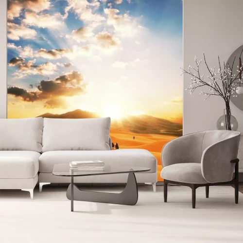 Fotobehang Woestijnlandschap met dieren