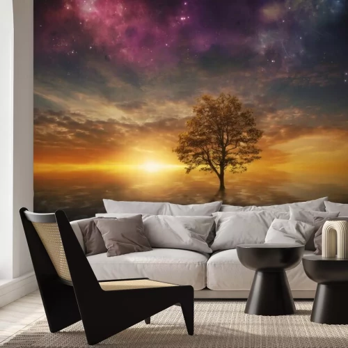 Fotobehang Magische boom in 3D