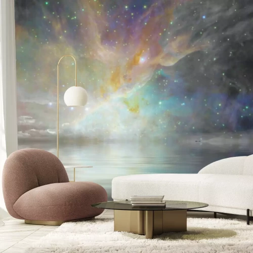 Fotobehang Sterrenhemel en kalm water