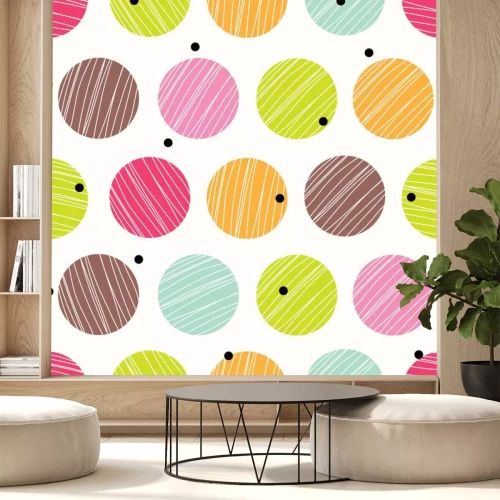 Sticker Polka dot. Leuk naadloos patroon.