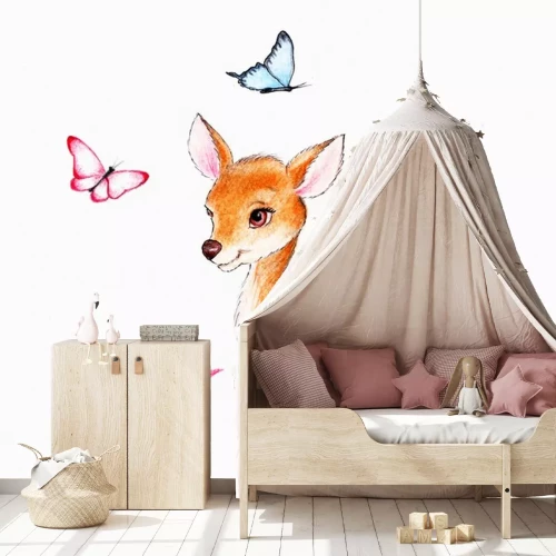 Sticker Herten op het gras kindertekening