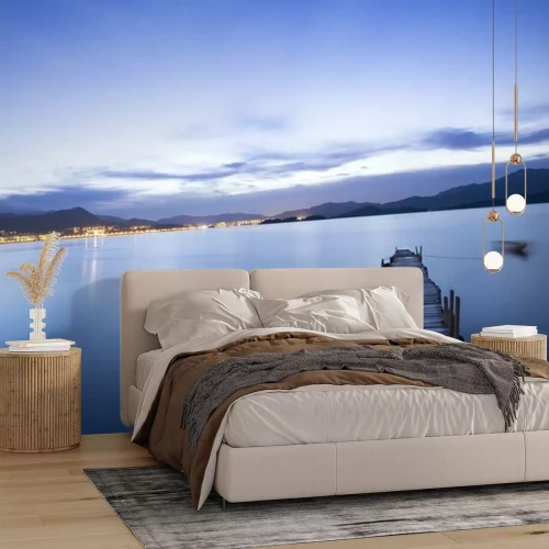 Fotobehang Romantische avond op de pier