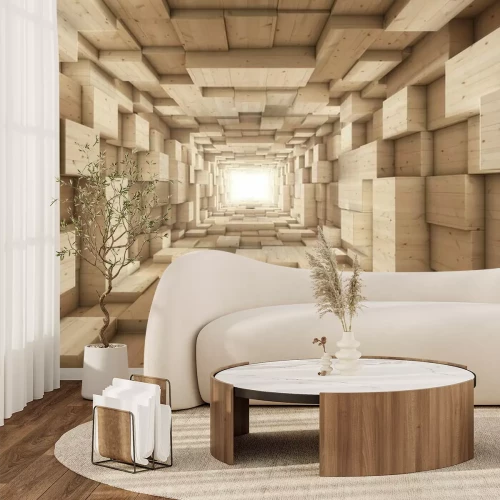 Fotobehang Einde van de tunnel