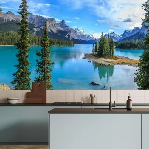 Fotobehang Panorama van de Canadese bergen