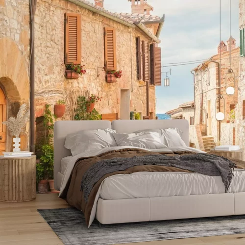 Fotobehang De middeleeuwse oude stad in Toscane, Italië