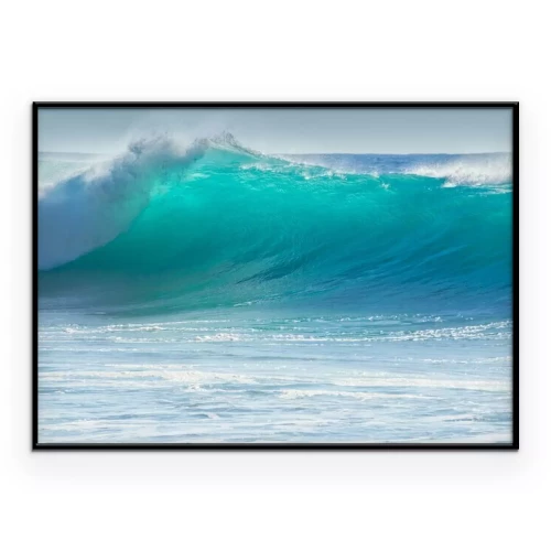Poster Een oceaangolf onthult de turquoise diepte van het water.