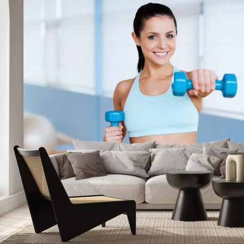 Sticker Te oefenen met halters.