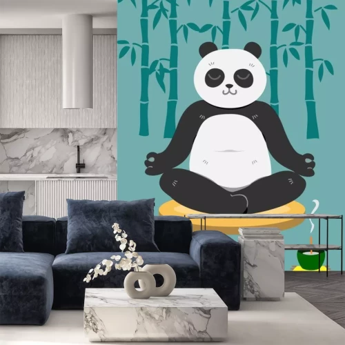 Sticker 座 禅 す る パ ン ダ