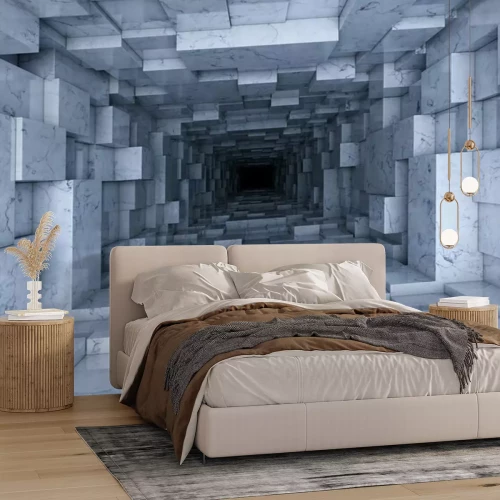 Fotobehang 3D Marmeren Diepe Tunnel