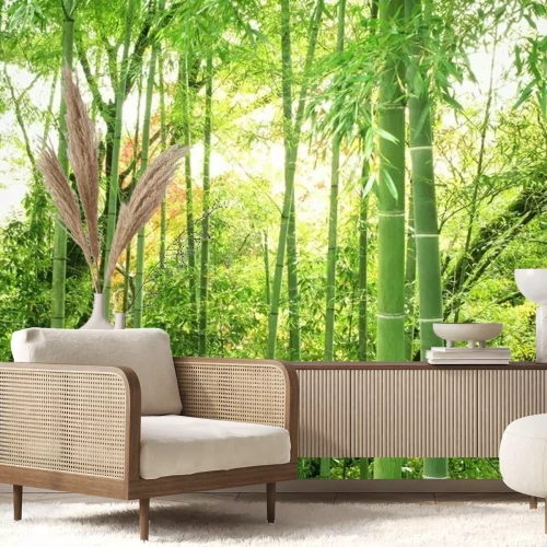 Fotobehang Natuurlijk bamboebos