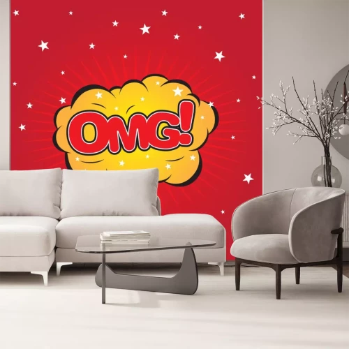 Sticker OMG bubble toespraak, vector-formaat