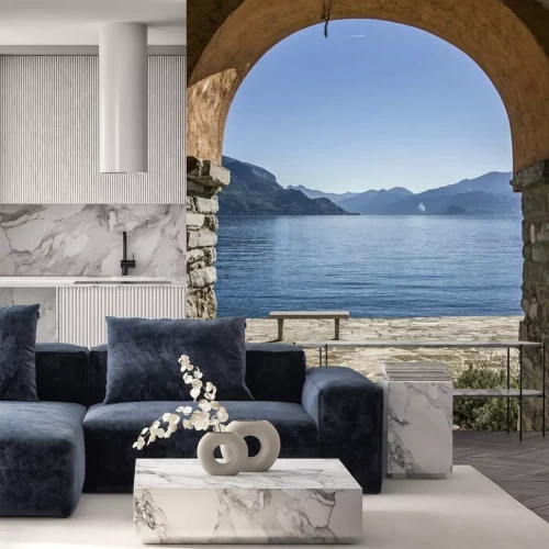 Fotobehang Architectuur aan zee