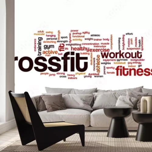 Sticker Crossfit woord wolk