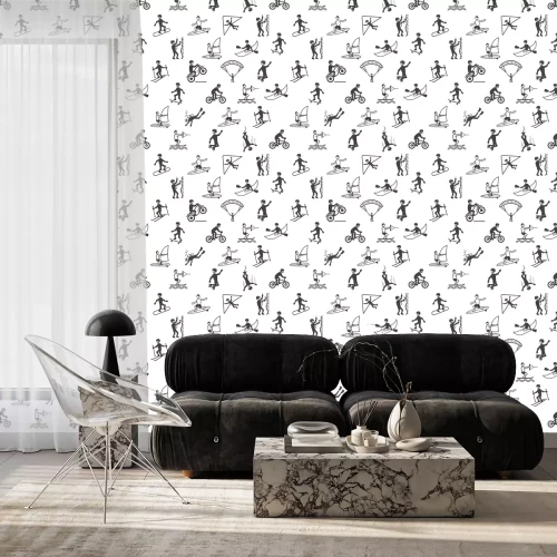 Behang Extreme sporten naadloos patroon