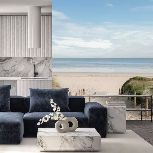 Sticker Ingang naar het strand