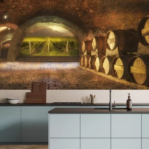 Fotobehang Wijnkelder