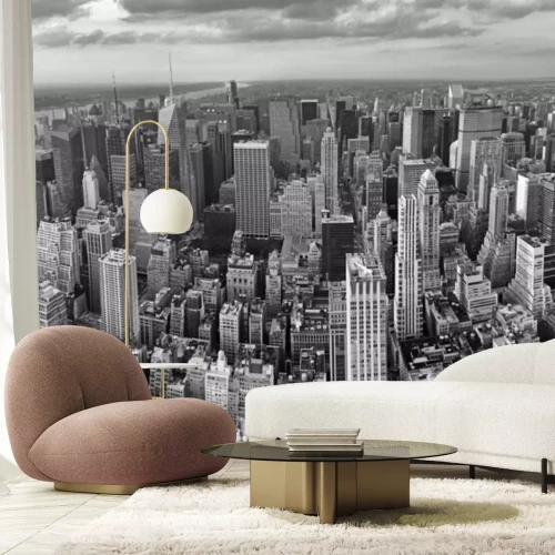 Fotobehang Zwart-wit landschap van New York