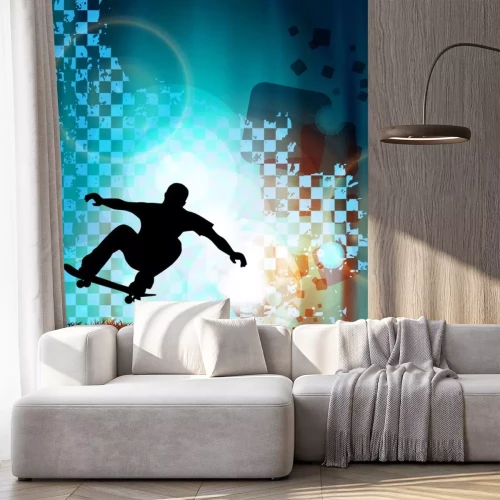 Sticker Vector skateboarder silhouetten