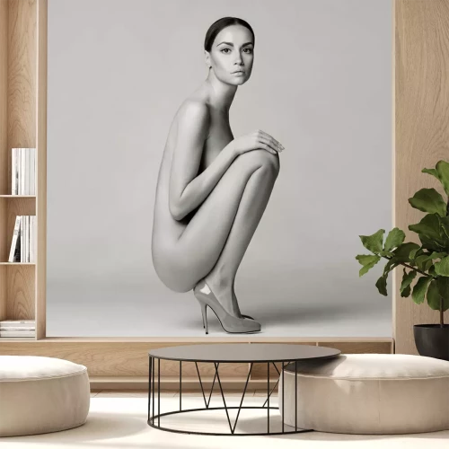 Fotobehang Naakte vrouw met hakken