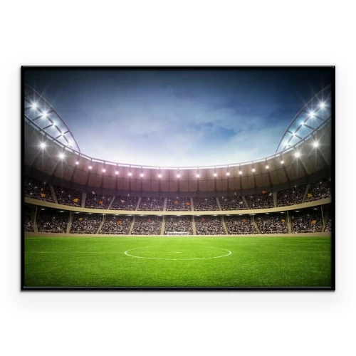 Poster Een blik op de volle tribunes van het voetbalstadion.