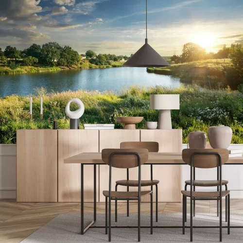 Fotobehang Panorama met rivier