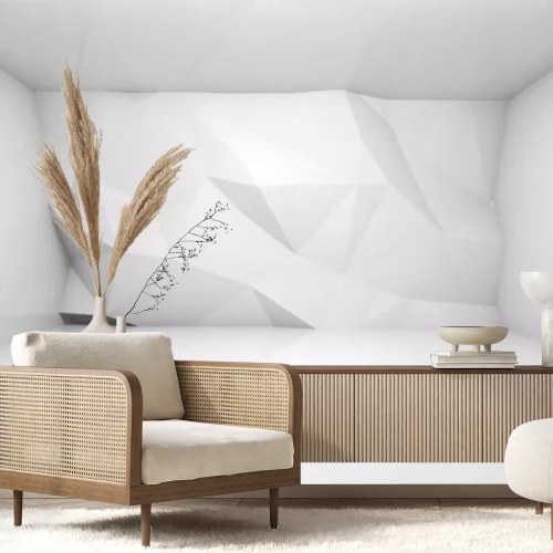 Fotobehang Abstracte witte kamer