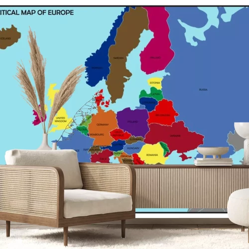 Sticker Politieke Kaart van Europa