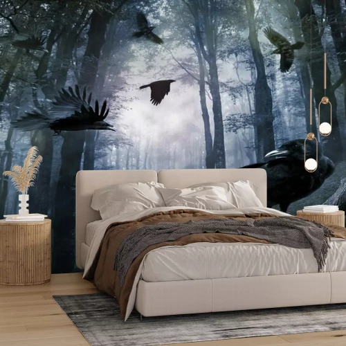 Sticker Kraaien in het bos