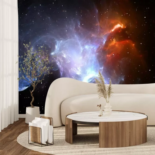 Fotobehang Galaxy en sterren aan de nachtelijke hemel