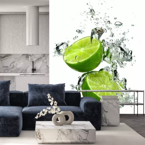 Fotobehang Fruit limoenen in water