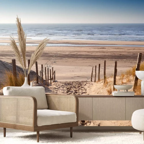 Fotobehang Zandweg naar de zee