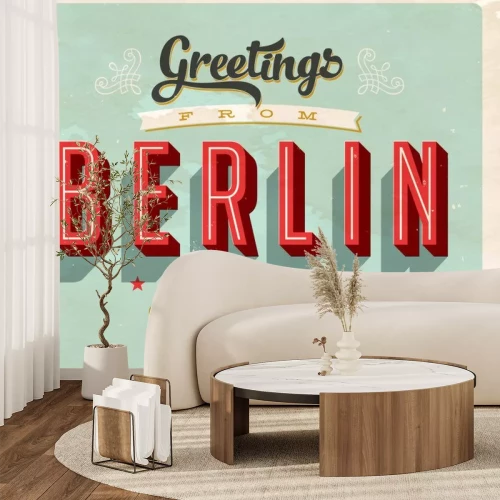 Sticker Uitstekende Kaart Toeristische Groet - Vector EPS10