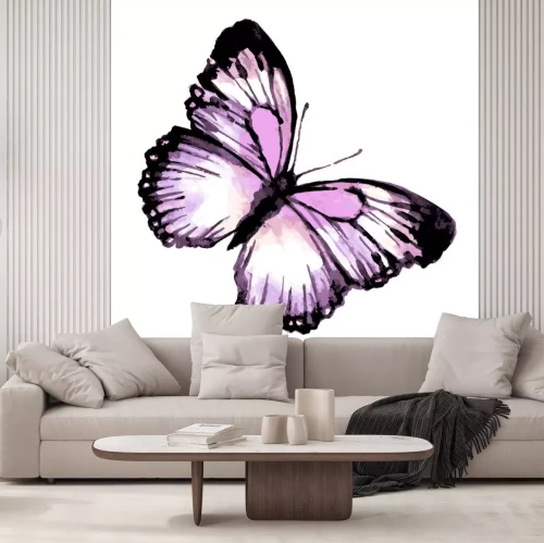 Sticker Paars insect op een heldere achtergrond