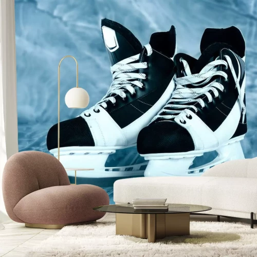 Sticker Man's hockey skates