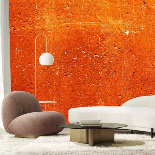 Fotobehang Concrete textuur in oranje kleuren