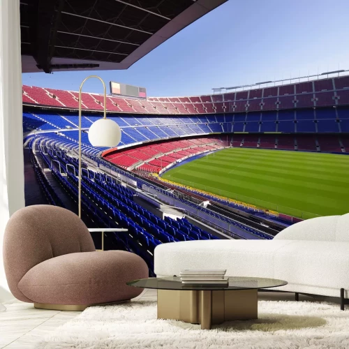 Fotobehang Lege tribunes in het stadion