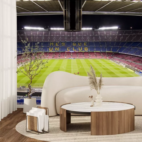 Fotobehang Het Camp Nou-stadion voor de wedstrijd.