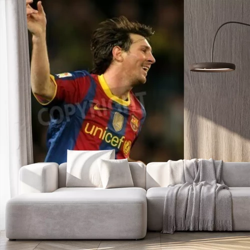 Fotobehang Messi viert een doelpunt