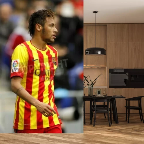 Fotobehang Neymar tijdens de wedstrijd van Barcelona