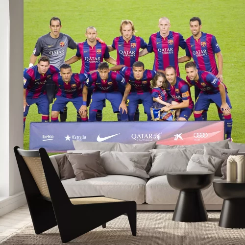 Fotobehang Spelers poseren voor een foto