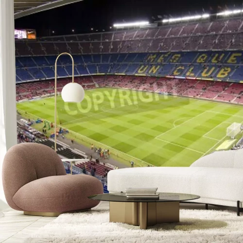 Fotobehang Het Camp Nou-stadion is leeg.