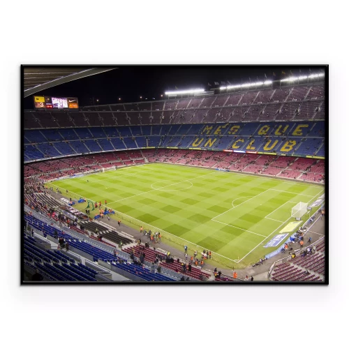 Poster Het Camp Nou-stadion is leeg.